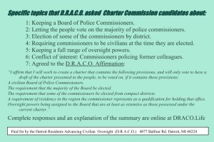 Summary of questions posed to Charter Commission candidates.